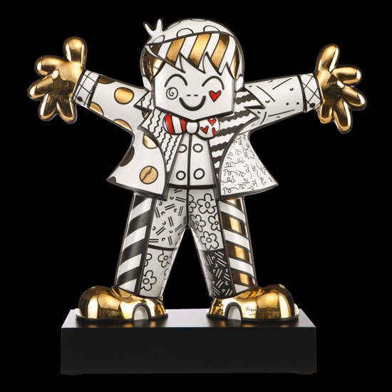 Romero Britto Figurine Golden Hug Too In Limited Edition Numbered