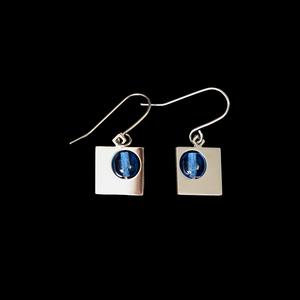 Malevitch earrings : Blue Circle