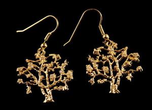 Boucles d'oreilles Van Gogh : Amandier en fleur (doré)