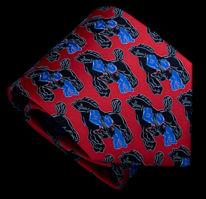 Raoul Dufy Silk tie : The man and the horse (red)