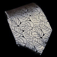 Raoul Dufy Silk tie : Leaves (silver)