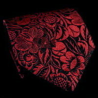 Raoul Dufy Silk tie : Big flowers (red)