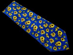 Corbata seda Van Gogh : Girasoles (azul)