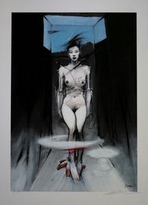 Enki Bilal signed serigraph, Un siècle d'Amour : La Bombe