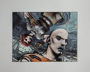 Enki Bilal signed serigraph, Finch