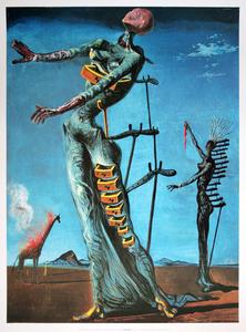 Affiche Salvador Dali : La Girafe en Feu, 1936