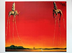 Affiche Salvador Dali : Les éléphants, 1948