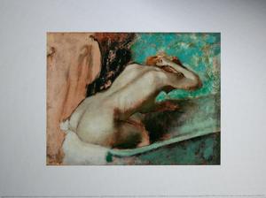 Edgar DEGAS : Femme assise sur le rebord d'une baignoire et s'épongeant le cou, 1892