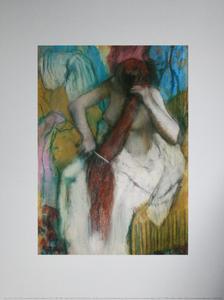 Edgar DEGAS : Mujer que se peina : Reproducción, làmina de Arte, poster 40 x 30 cm sobre un lujuoso papel de arte espeso y satinado