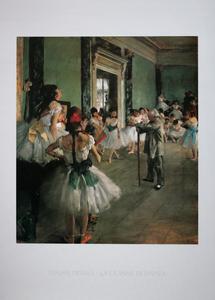 Lámina Edgar Degas, La clase de danza