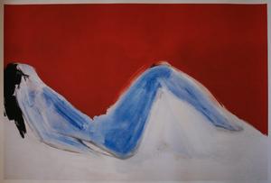 Nicolas De Staël poster print, Reclining Blue Nude, 1955