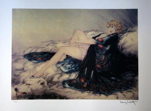 Lámina Louis Icart, Robe de soie, 1926