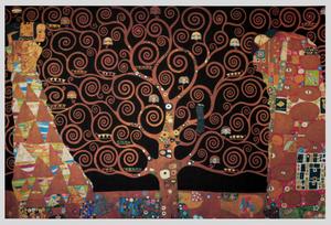 Affiche Gustav Klimt : L'arbre de vie, 1909 (Interprétation en noir) (Giclée)