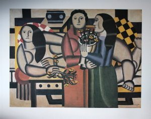 Stampa Fernand Léger : Tre donne ai fiori