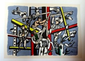 Litografía Fernand Léger : Los constructores