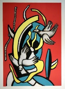 Litografía Fernand Léger : Las aves