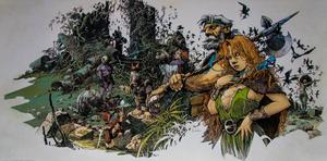 Régis Loisel Art print, The quest (color)