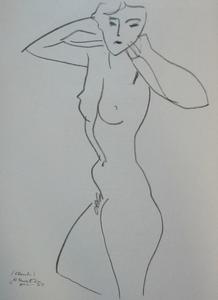 Lámina Henri Matisse, El perfil de Claude, 1950