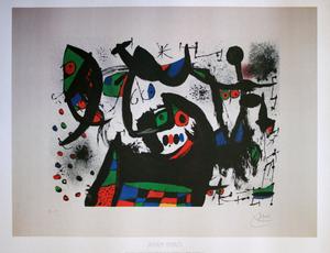 Joan Miro poster print, Homage to Joan Prats, 1972