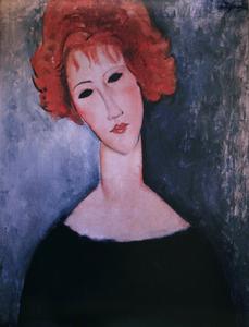 Affiche Amedeo Modigliani : Femme rousse, 1918