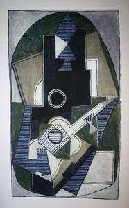 Stampa (Giclee) Pablo Picasso, L'uomo con la chitarra (1918)