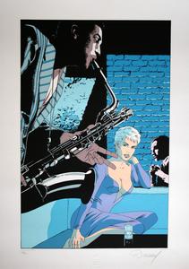 Serigrafia firmata Renaud, Jessica Blandy : The Blue note