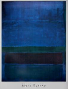 Mark Rothko poster print, Blue, Green and brown, 1951