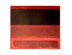 Mark Rothko poster print, Four Blacks in red, 1958