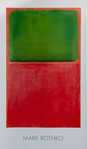 Mark Rothko poster print, Green red on orange