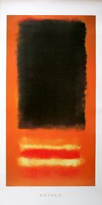 Affiche Mark Rothko : Sans titre, 1950 (Noir sur orange)