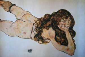 Stampa d’Arte Egon Schiele - Nudo di Ragazza, 1917