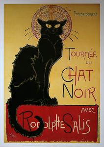 Théophile-Alexandre STEINLEN : La tournée du chat noir de Rodolphe Salis, 1896 : Reproduction en Affiche d'art, poster sur un luxueux papier épais et satiné 70 x 50 cm