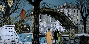 Lámina de Jacques Tardi, Nestor Burma dans le 10e Arrondissement de Paris