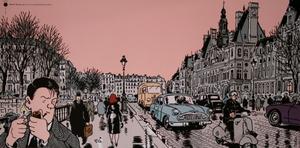 Lámina de Jacques Tardi, Nestor Burma dans le 4e Arrondissement de Paris