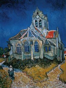 Affiche Vincent Van Gogh : L'u00c9glise d'Auvers-sur-Oise, 1890