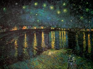 Affiche Vincent Van Gogh : Nuit étoilée sur le Rhône, 1888