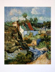 Affiche Vincent Van Gogh : Maisons à Auvers, 1890