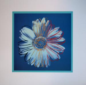 Andy Warhol poster print, Daisy Blue on Blue, 1982