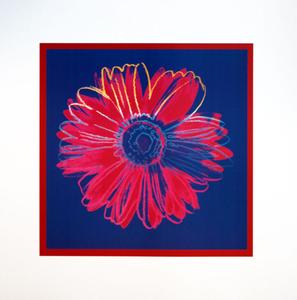 Lámina de Arte Warhol - Daisy Blue & Red 1982