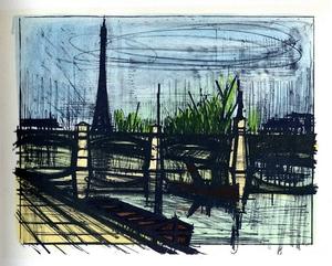 Lithographie Bernard Buffet : Paris : Point-du-jour, 1967