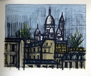 Lithographie Bernard Buffet : Paris : Le Sacré-Coeur, 1967