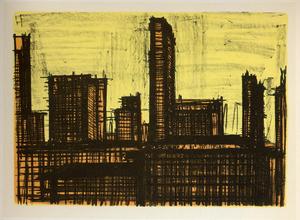 Lithographie Bernard Buffet : New York X, 1967