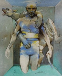 Enki Bilal signed Art print, Vertebrati II