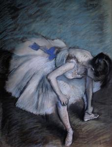 Lámina Edgar Degas, Bailarina sentada I (1881-1883)