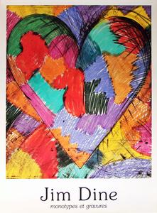 Jim Dine poster print, Heart, 1983