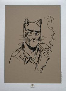 Serigrafía Juanjo Guarnido, Retrato de John Blacksad