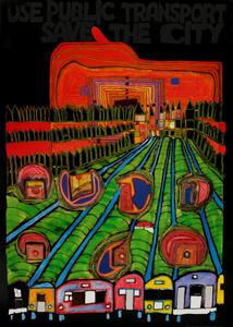 Affiche Hundertwasser : Save the City