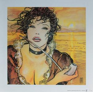 Lámina firmada de Milo Manara, Sun Molly