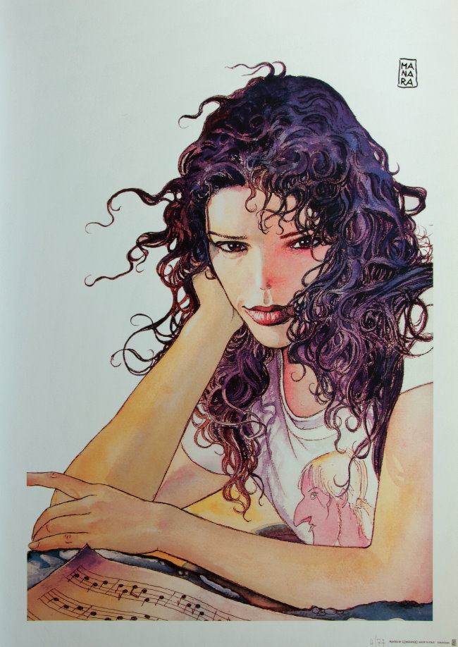 Milo Manara : Zanardi, Reproduction in Fine Art print 50 x 70 cm