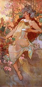 Lámina Alfons Mucha, El otoño